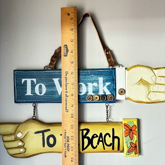 To Work To The Beach Sign - Picture 6 of 6